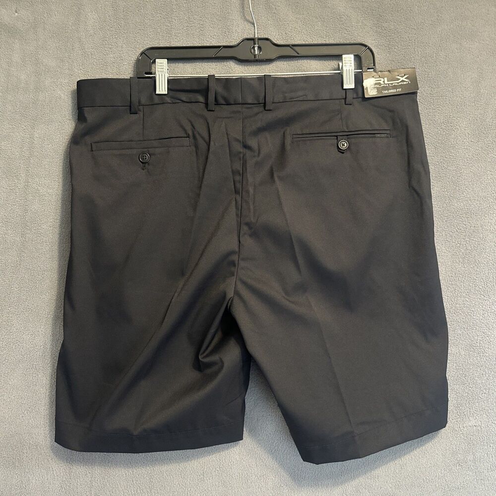 NWT RLX Ralph Lauren Tailored Fit Performance Golf Shorts Mens Size 38‎ Black - Picture 2 of 7